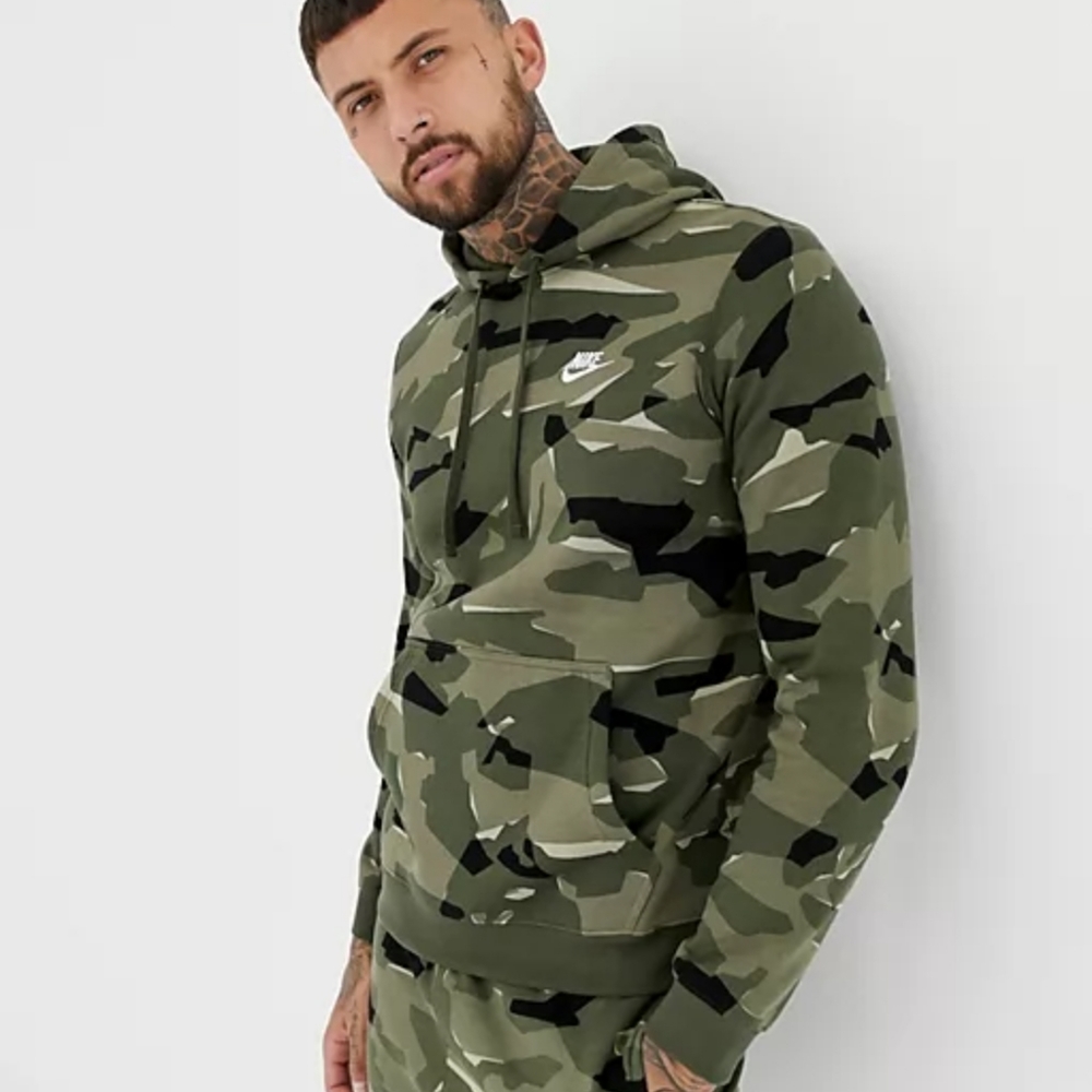 Nike Mens Club Camo Hoodie sweatshirt xl ar1313-325